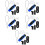 5Ensembles Kazoo Électrique Professionnel Bleu Avec Accessoires ABS 9