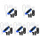 5Ensembles Kazoo Électrique Professionnel Bleu Avec Accessoires ABS 4