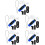 5Ensembles Kazoo Électrique Professionnel Bleu Avec Accessoires ABS 8