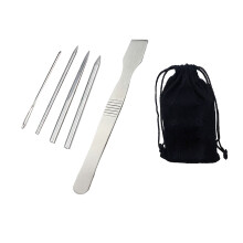 2Sets Silver Paracord Lacing Stitching Needle Set with Storage Bag