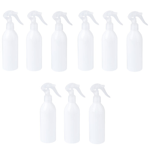 9Pcs Sturdy White Water Sprayer Bottles with Easy-Press Trigger 1