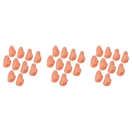 30Pcs Manicure Practice Fingers Beige Reusable Nail Art Training Stand 2