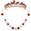 3Ensembles Bijoux Rose Couronne Collier Boucles Pour Filles Élégantes 1