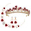 3Ensembles Bijoux Rose Couronne Collier Boucles Pour Filles Élégantes 2