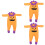 3Pièces Combinaison Bébé Halloween Longues Orange Confortable 7
