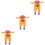 3Pièces Combinaison Bébé Halloween Longues Orange Confortable 6