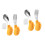 2Sets Baby Spoons Forks Utensils in Yellow with Convenient Case 5