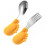 2Sets Baby Spoons Forks Utensils in Yellow with Convenient Case 8