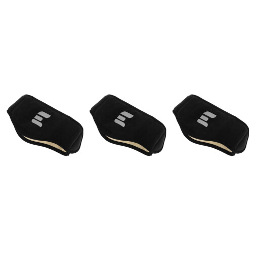 3Pcs Adjustable Soundproof Sleep Ear Muffs Plush Comfortable Black 2