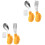 2Sets Baby Spoons Forks Utensils in Yellow with Convenient Case 4