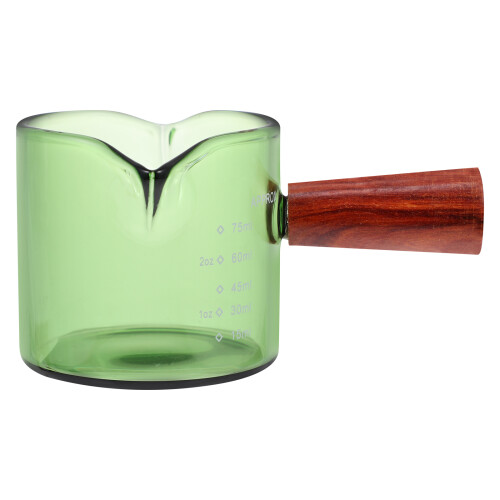 5Pcs Premium Glass Milk Jar Green with Wood Handle Practical