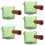 5Pcs Premium Glass Milk Jar Green with Wood Handle Practical 8