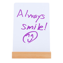 2Pcs Whiteboard Signs with Wood Base for School and Home Use