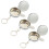 6Pcs Pocket Ashtray Aluminum Alloy Silver Rust Resistant Ash Container 1
