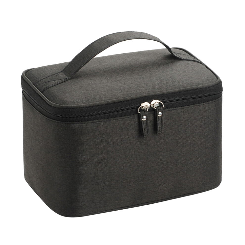 Totority Black 2Pcs Portable Cosmetic Bag Compact Makeup Organizer For Outdoors
