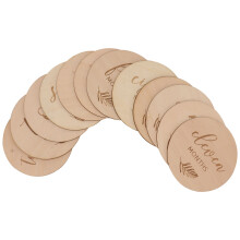 24Pcs Multi Wooden Baby Cards Double Sided Infant Discs