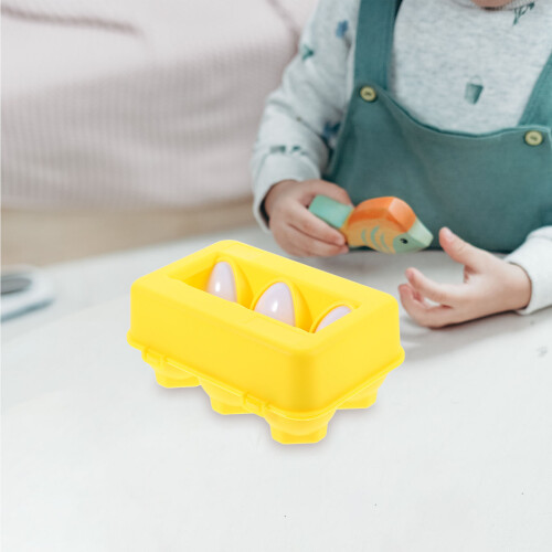8Sets Yellow Shape Matching Egg Toy for Kids Early Education 2