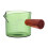 5Pcs Premium Glass Milk Jar Green with Wood Handle Practical 2