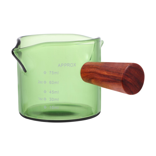 5Pcs Premium Glass Milk Jar Green with Wood Handle Practical 1