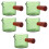 5Pcs Premium Glass Milk Jar Green with Wood Handle Practical 6