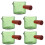 5Pcs Premium Glass Milk Jar Green with Wood Handle Practical 5