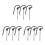 9Pcs Weight Stack Pin Gym Machine Safety Lock Durable Metal Home Use 4