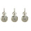 3Pcs Silver Pocket Watch Quartz Retro Style Chain Watch Accessory 3