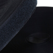 2Pcs Black Hook and Loop Roll Tape Self Adhesive Strong Stickiness Use