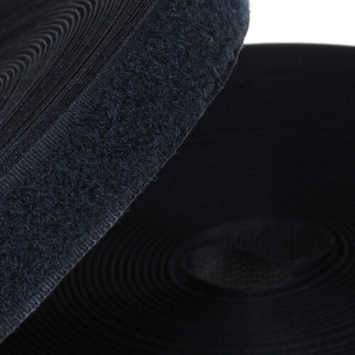 2Pcs Black Hook and Loop Roll Tape Self Adhesive Strong Stickiness Use