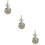 3Pcs Silver Pocket Watch Quartz Retro Style Chain Watch Accessory 6