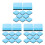 72Pcs Sky-Blue Felt Chalkboard Erasers for School and Office Use 10