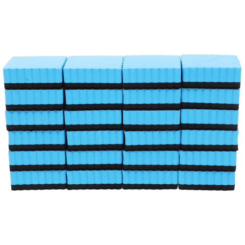 72Pcs Sky-Blue Felt Chalkboard Erasers for School and Office Use 1
