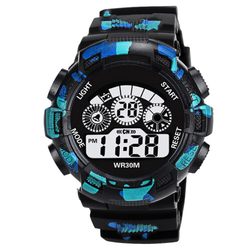 3Pcs Men Sport Electronic Watch Waterproof Digital Display Alarm Timer