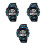 3Pcs Men Sport Electronic Watch Waterproof Digital Display Alarm Timer 4