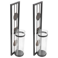 4Pcs Iron Hanging Candlestick Assorted Color Wall Candle Shelf