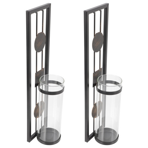 4Pcs Iron Hanging Candlestick Assorted Color Wall Candle Shelf