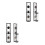 4Pcs Iron Hanging Candlestick Assorted Color Wall Candle Shelf 4