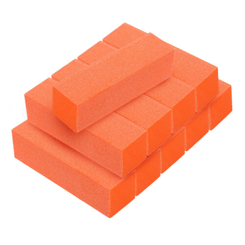 40Pcs Durable Orange Sponge Nail Files Block for Fingernail Grinding 2
