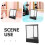 Black Tabletop Vanity Mirror Non Distortion Mirror for Home Use 8