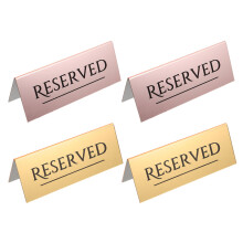 12Pcs Multi Acrylic Reserved Table Signs Stable V-Shape for Reception