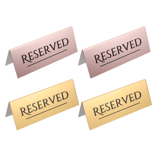 12Pcs Multi Acrylic Reserved Table Signs Stable V-Shape for Reception