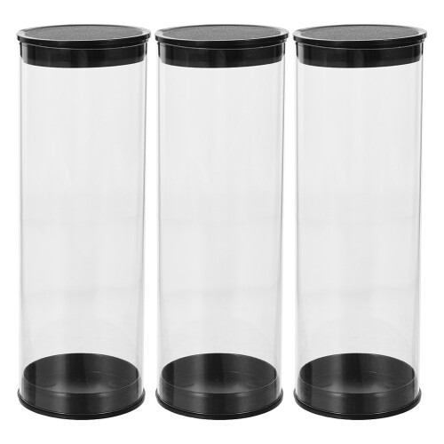 15Pcs Transparent Golf Ball Case Black PVC Anti-Scratch Storage 2