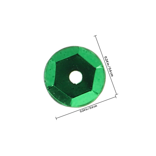 Green Durable Plastic Sequins for Hand Sewing Clothing Crafts 1