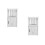 2Pcs Compact White Wood Nightstand for Small Home Decor and Storage 4