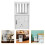 2Pcs Compact White Wood Nightstand for Small Home Decor and Storage 1