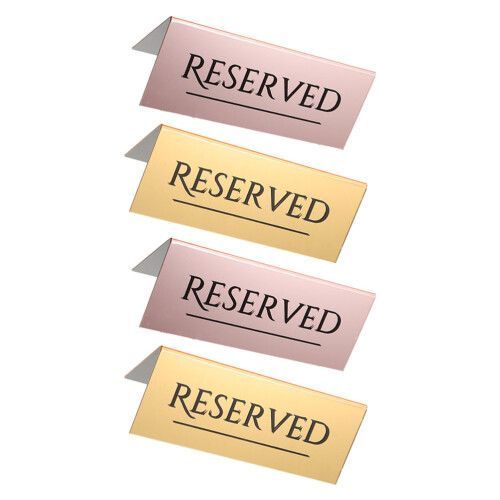 12Pcs Multi Acrylic Reserved Table Signs Stable V-Shape for Reception 2