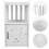 2Pcs Compact White Wood Nightstand for Small Home Decor and Storage 3