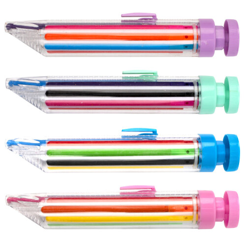 20Pcs Eight Color Adorable Rotating Crayon Comfortable Writing Pen 1