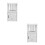 2Pcs Compact White Wood Nightstand for Small Home Decor and Storage 5