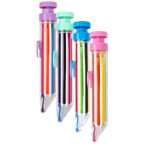 20Pcs Eight Color Adorable Rotating Crayon Comfortable Writing Pen